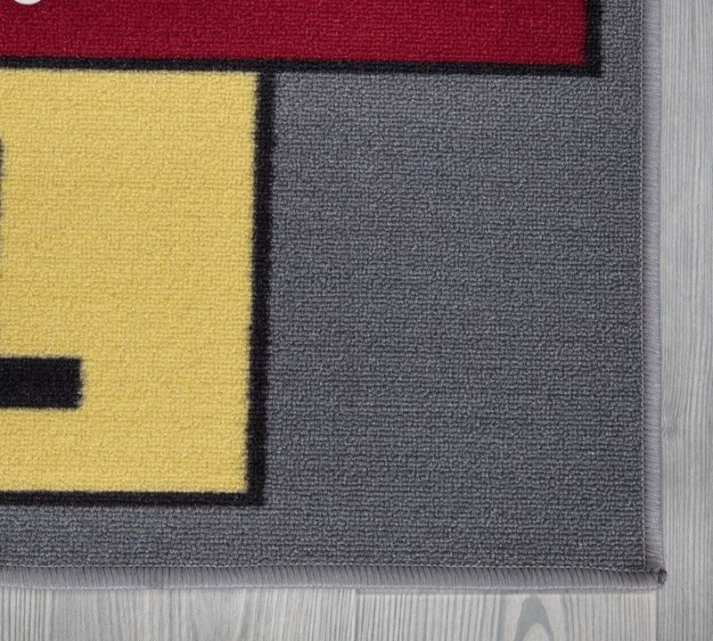 Tapis marelle gris pour chambre d'enfant