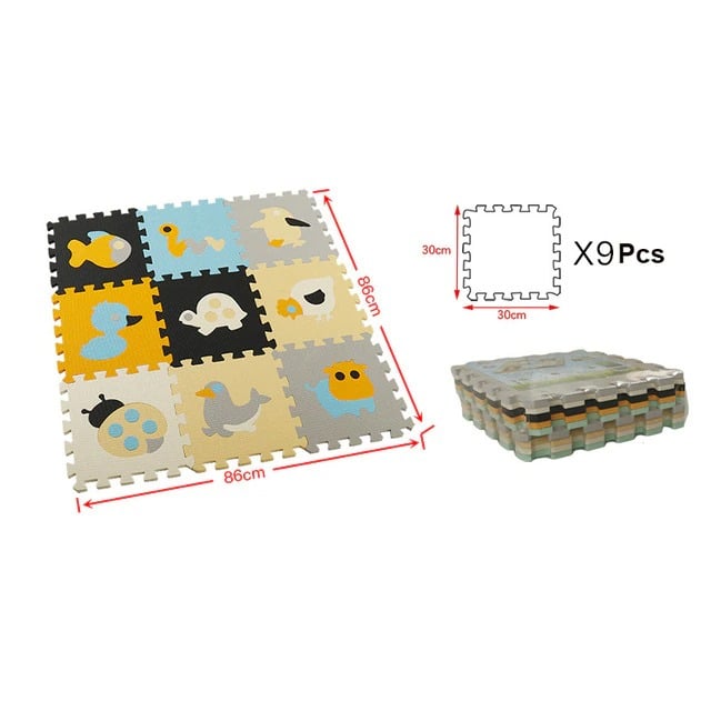 Tapis mousse pour chambre bébé avec des animaux