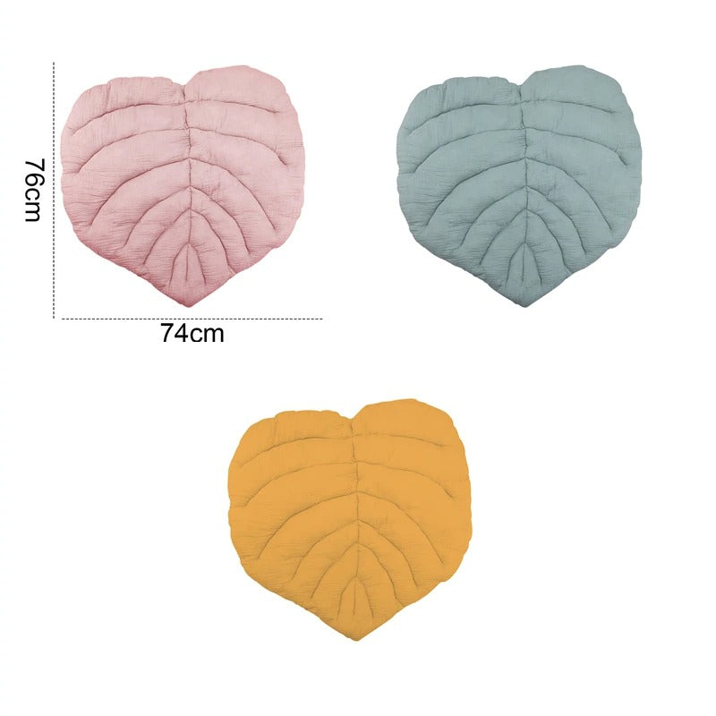 Tapis de sol bébé en forme de feuille taille
