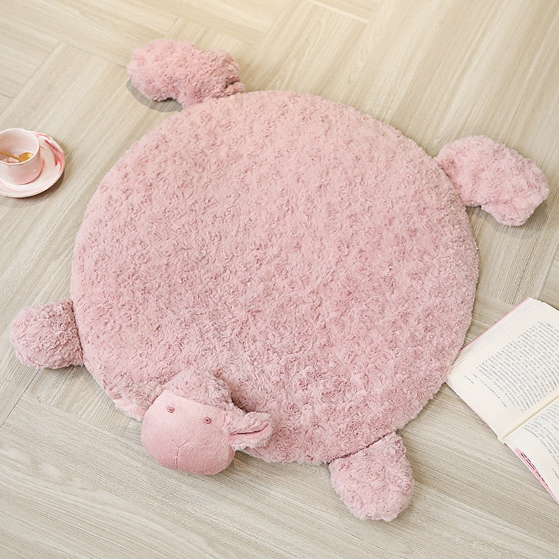 Tapis de sol bébé mouton rose