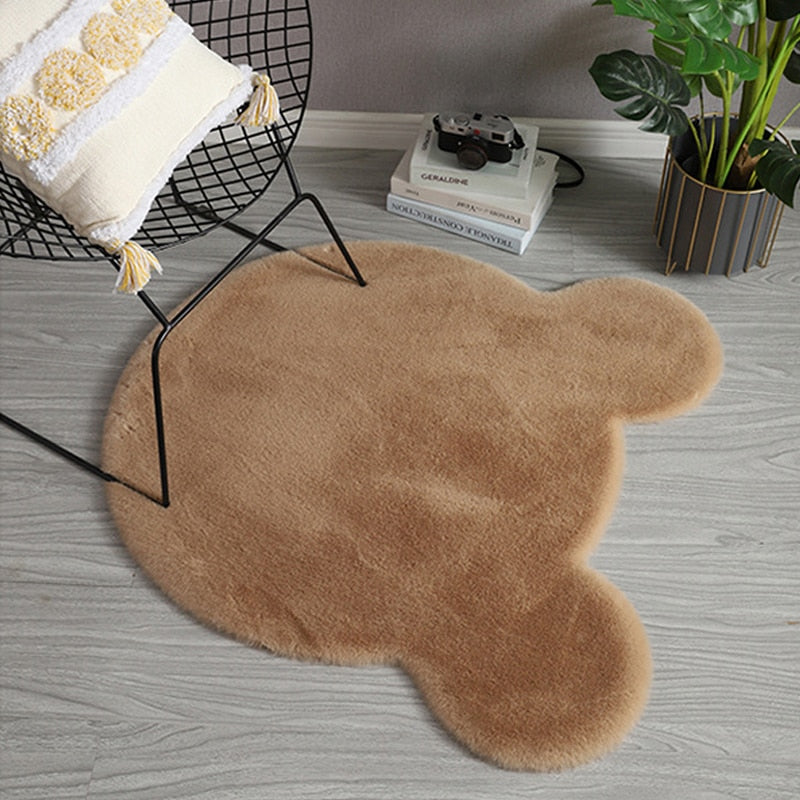 Tapis de sol chambre enfant tête d'ours