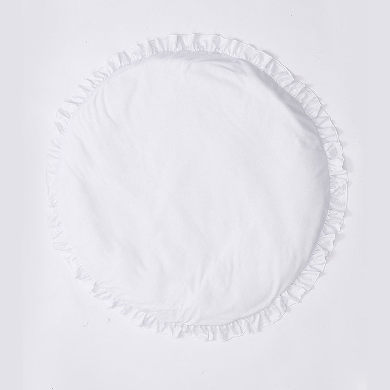 Tapis de sol bébé en coton doux blanc