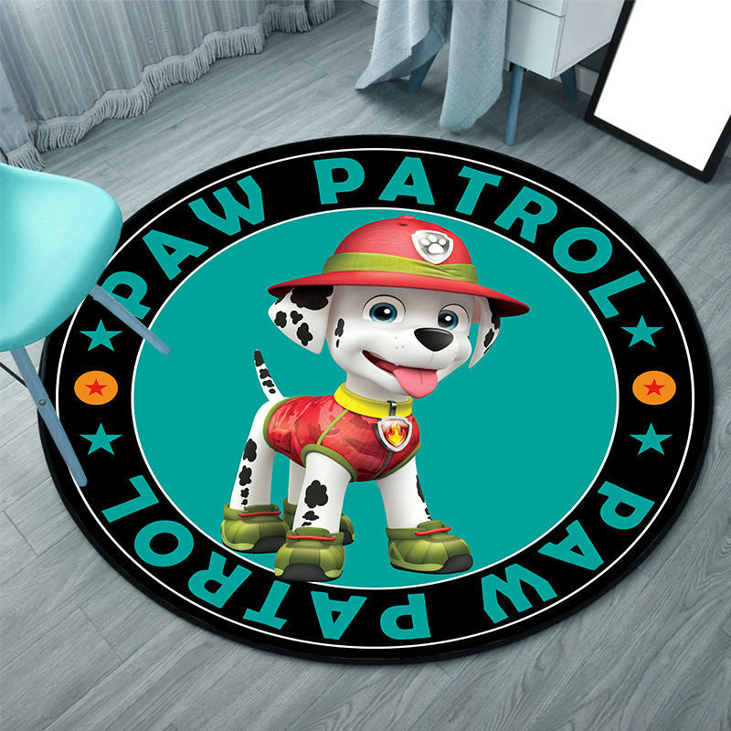 Tapis Pat'Patrouille rond pour chambre d'enfant
