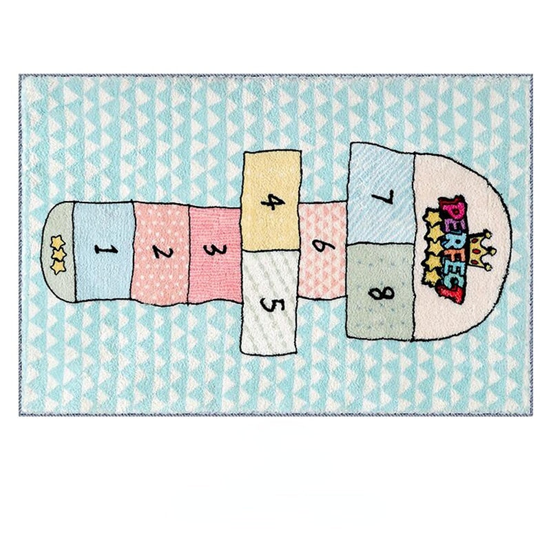 Tapis de jeu marelle pour enfant princesse