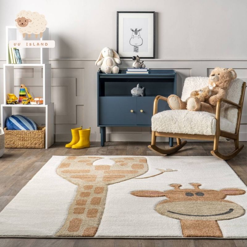 Tapis chambre enfant girafe