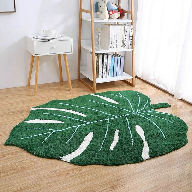 Tapis chambre ado original feuille