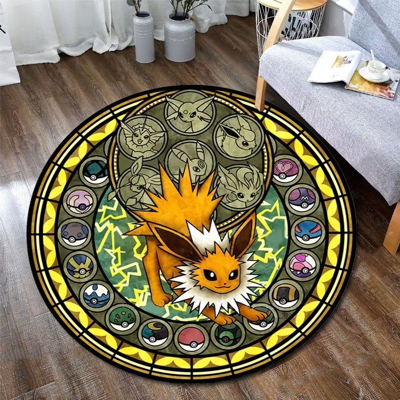 Tapis rond Pokemon Évoli