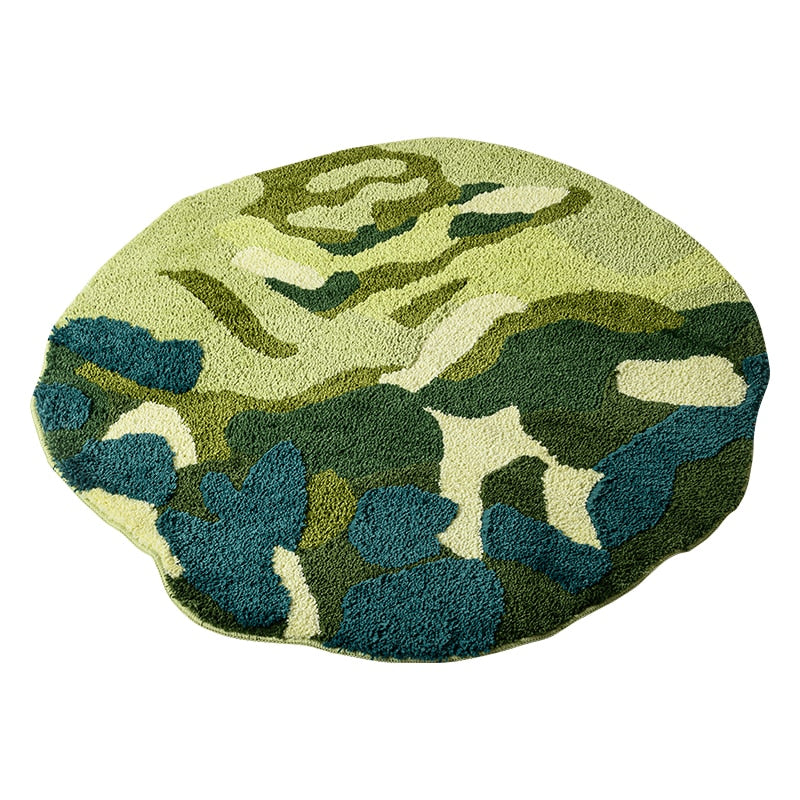 Tapis chambre enfant vert camouflage