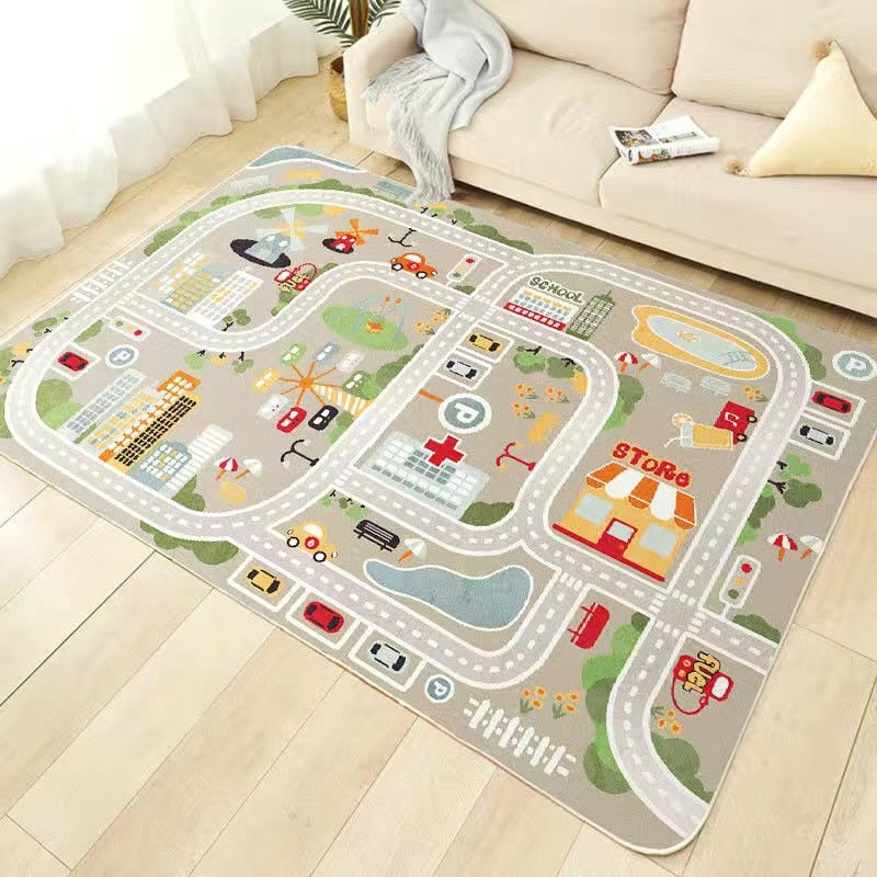 Tapis circuit voiture pour enfant village
