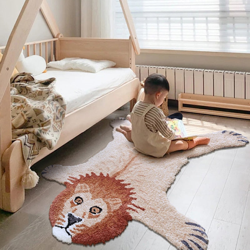 Tapis lion chambre enfant