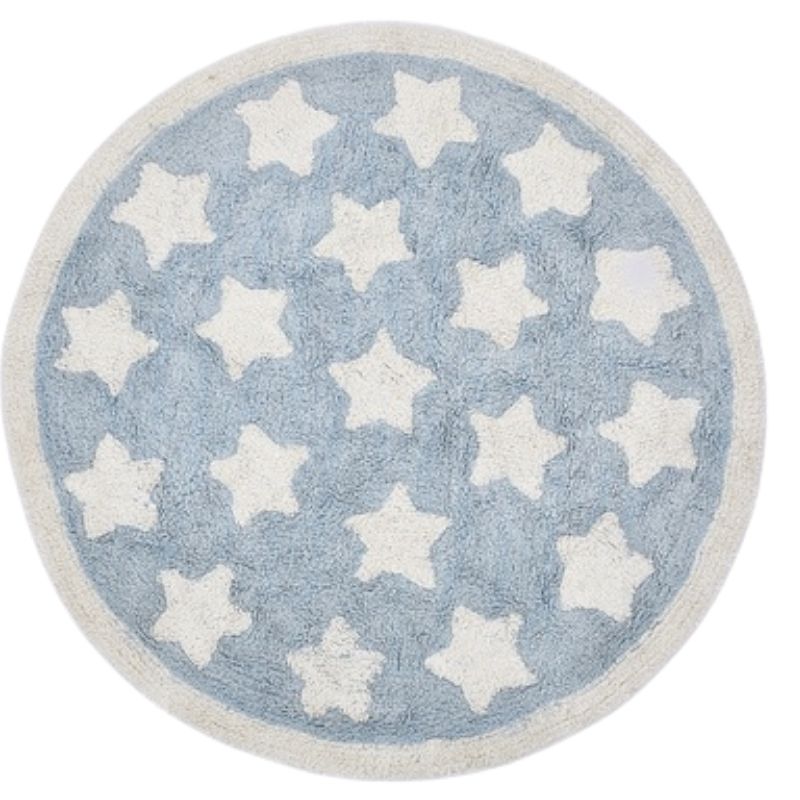 Tapis chambre enfant rond étoiles