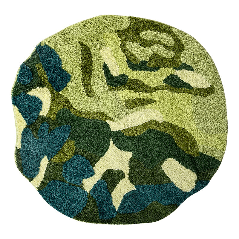 Tapis chambre enfant vert camouflage