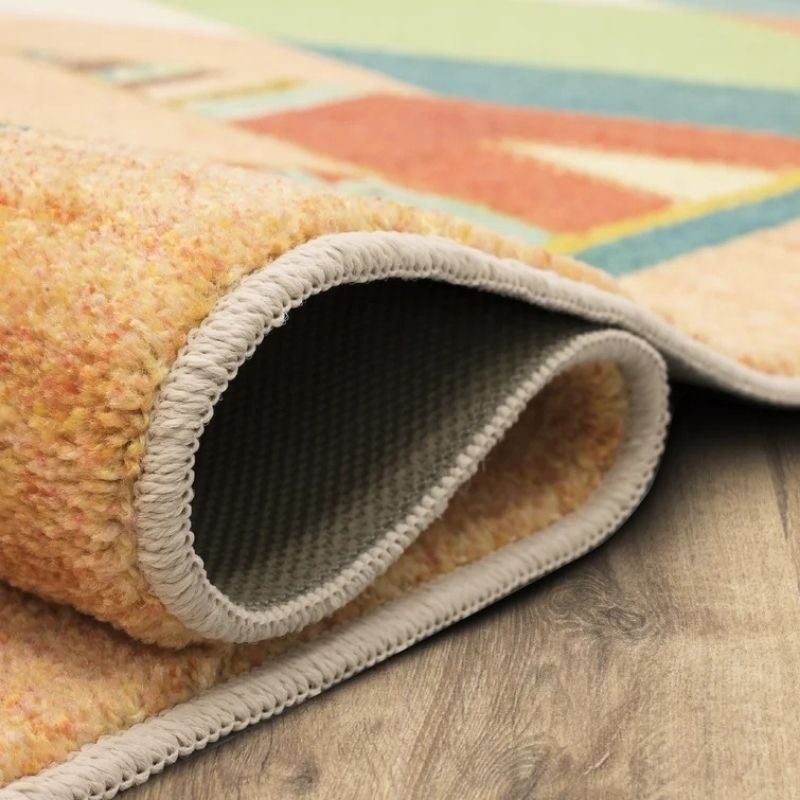 Tapis chambre enfant indien avec tipis