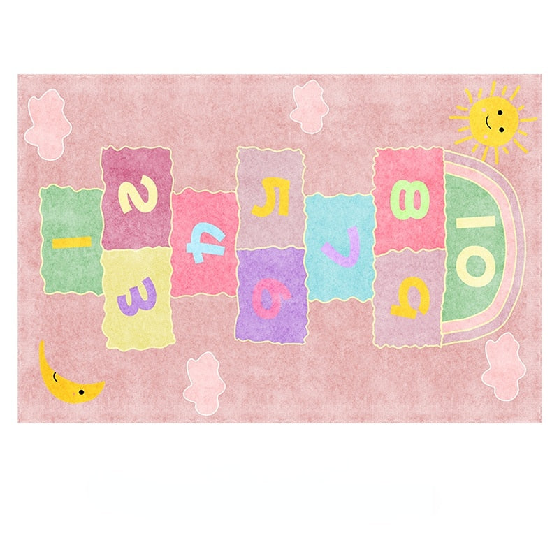 Tapis de jeu marelle pour enfant soleil