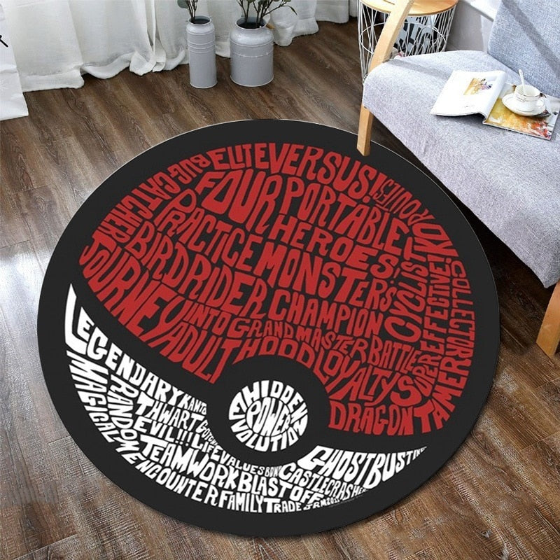 Tapis rond Pokemon pokeball