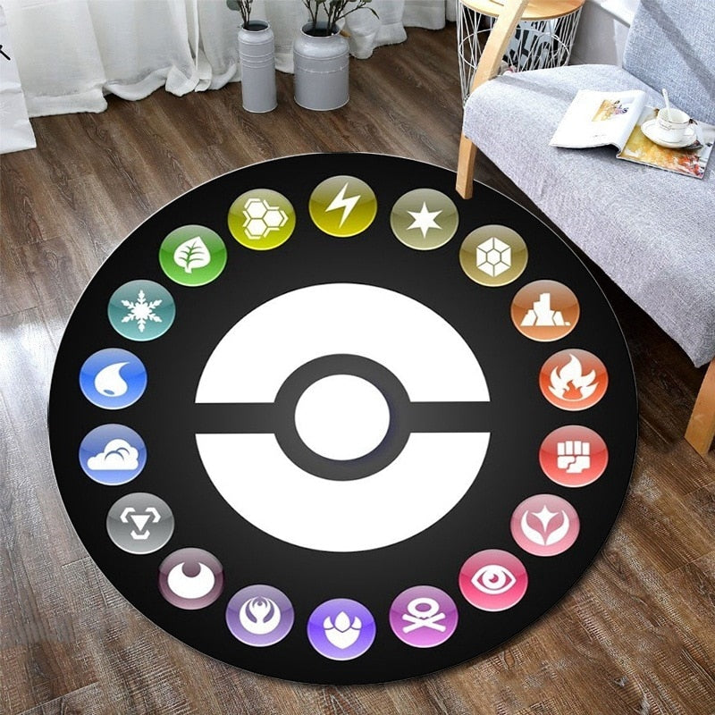 Tapis rond Pokemon pokeball