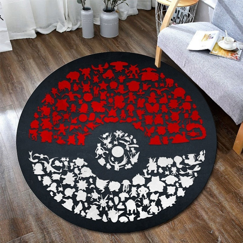 Tapis rond Pokemon pokeball