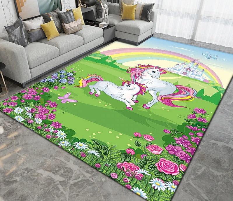 Tapis licorne pour chambre d'enfant
