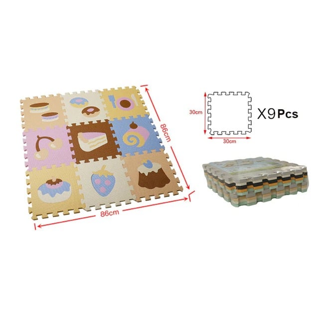 Tapis mousse pour chambre bébé bonbon