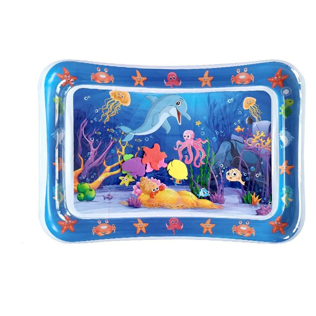 Tapis d'eau bébé gonflable rectangulaire dauphin