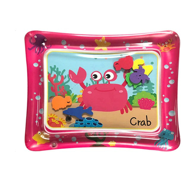 Tapis d'eau bébé gonflable rectangulaire crabe