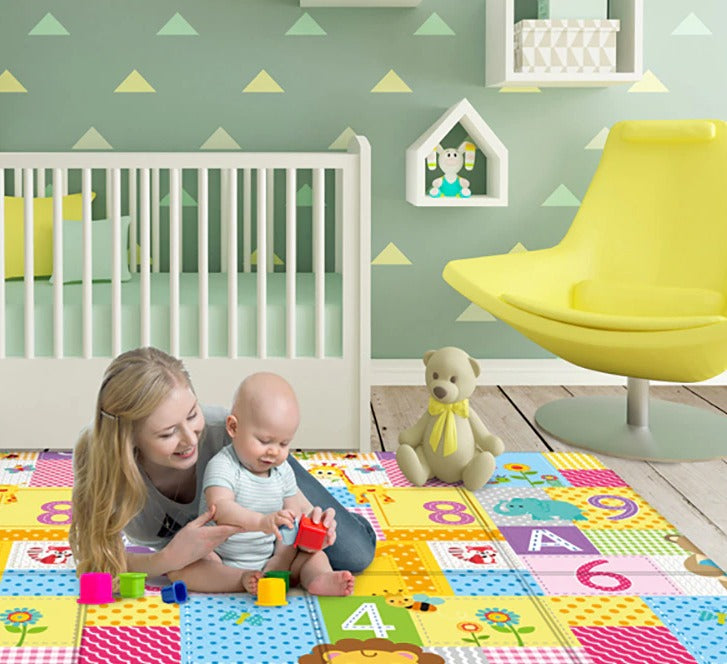Tapis de sol bébé éducatif avec alphabet et lion