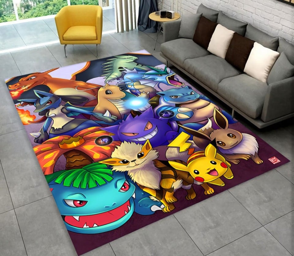 Tapis Pokemon pour chambre d'ado