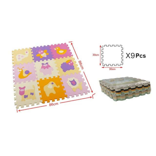 Tapis mousse pour chambre bébé avec des animaux