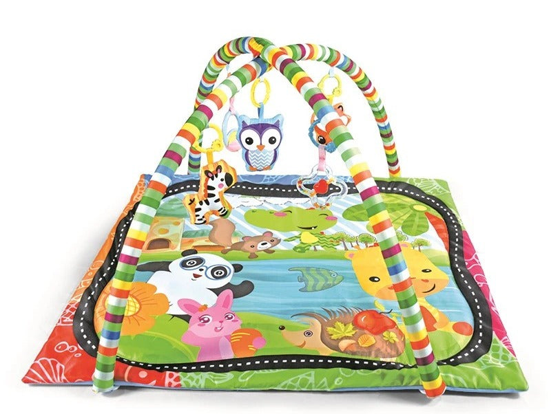 Tapis d'éveil pour bébé avec des jouets suspendus