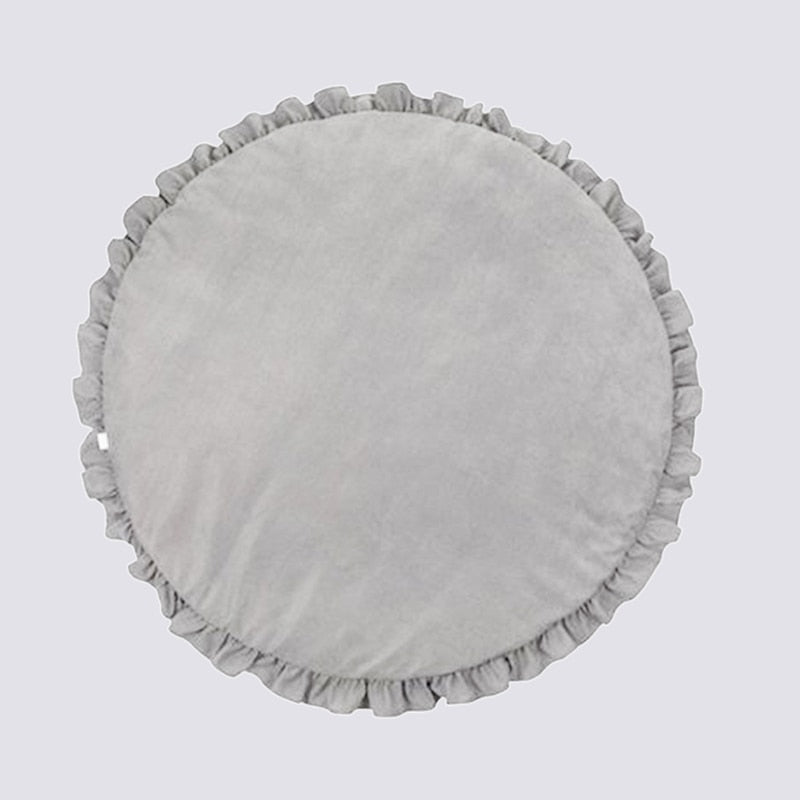 Tapis de sol bébé en coton doux gris