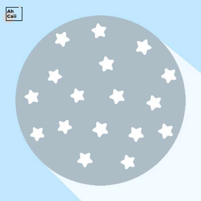 Tapis rond pour chambre d'enfant avec des ronds blancs