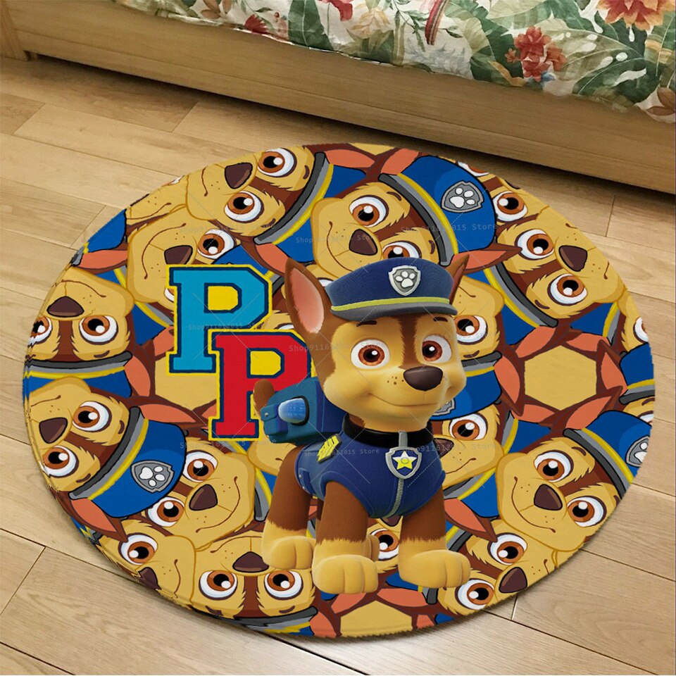 Tapis Pat'Patrouille Chase rond pour chambre d'enfant