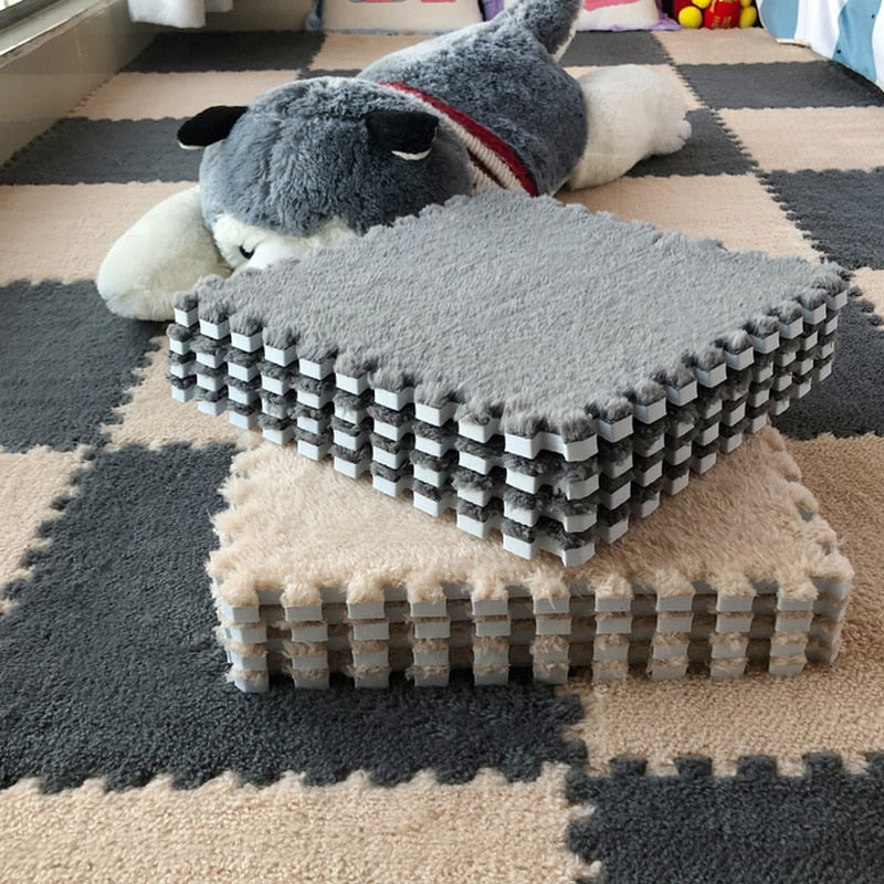 Tapis puzzle en mousse moquette