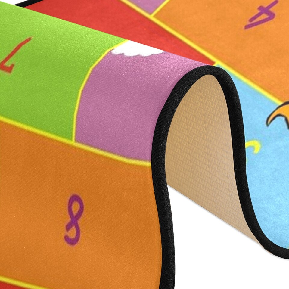 Tapis marelle antidérapant multicolore pour chambre d'enfant