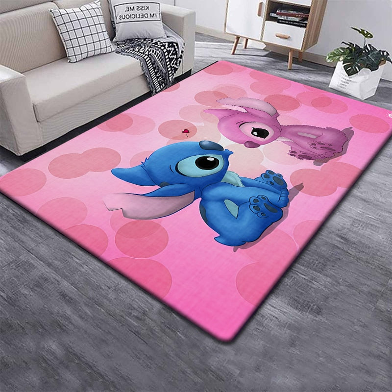 Tapis Stitch rose pour chambre d'enfant