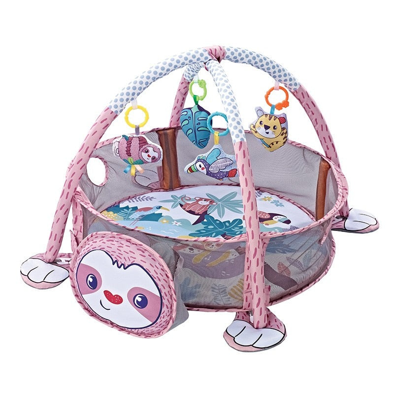 Tapis d’éveil et de jeu bébé animaux 3-en-1 paresseux