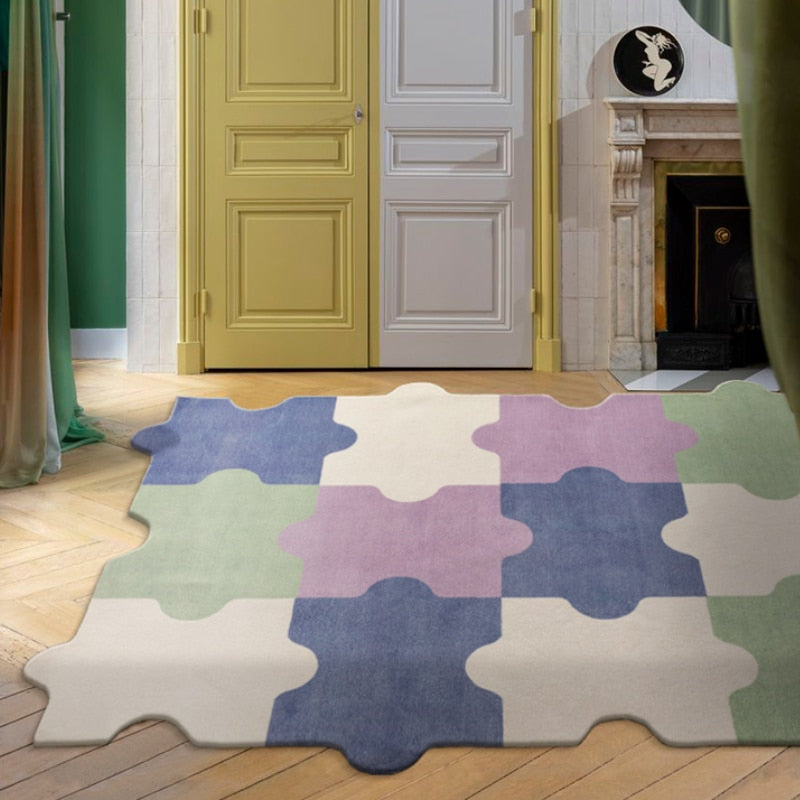 Tapis puzzle design pour chambre ado