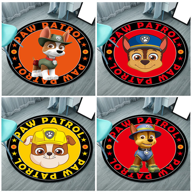 Tapis Pat'Patrouille rond pour chambre d'enfant