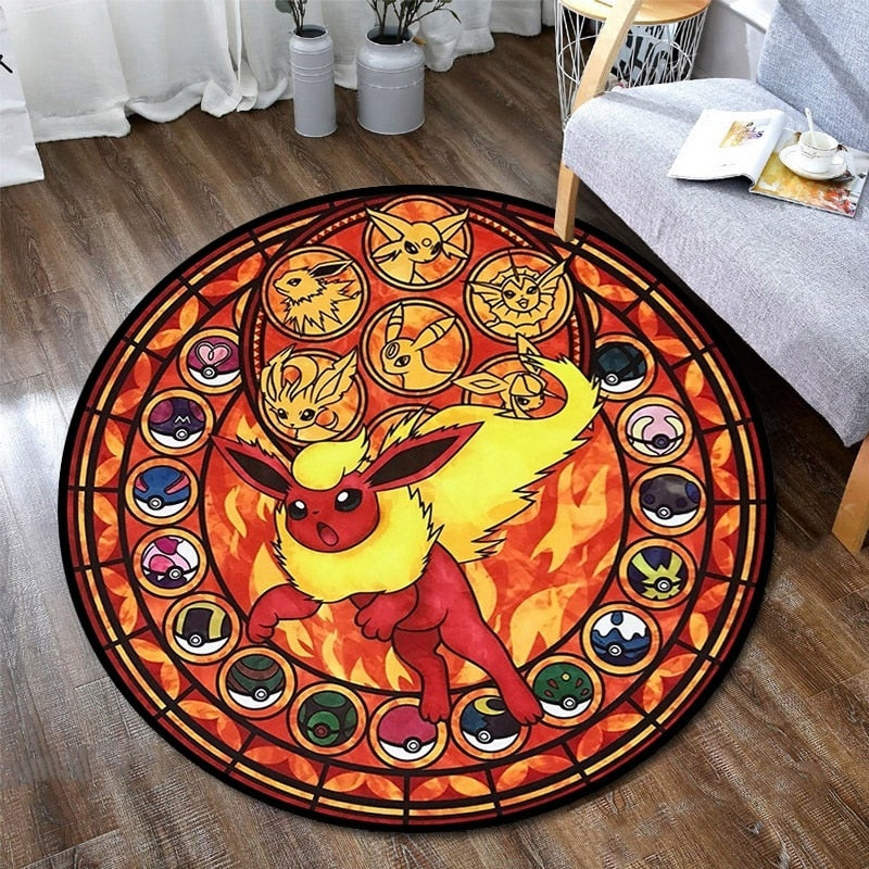 Tapis rond Pokemon Évoli