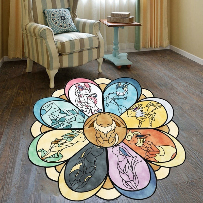 Tapis rond Pokemon Évoli
