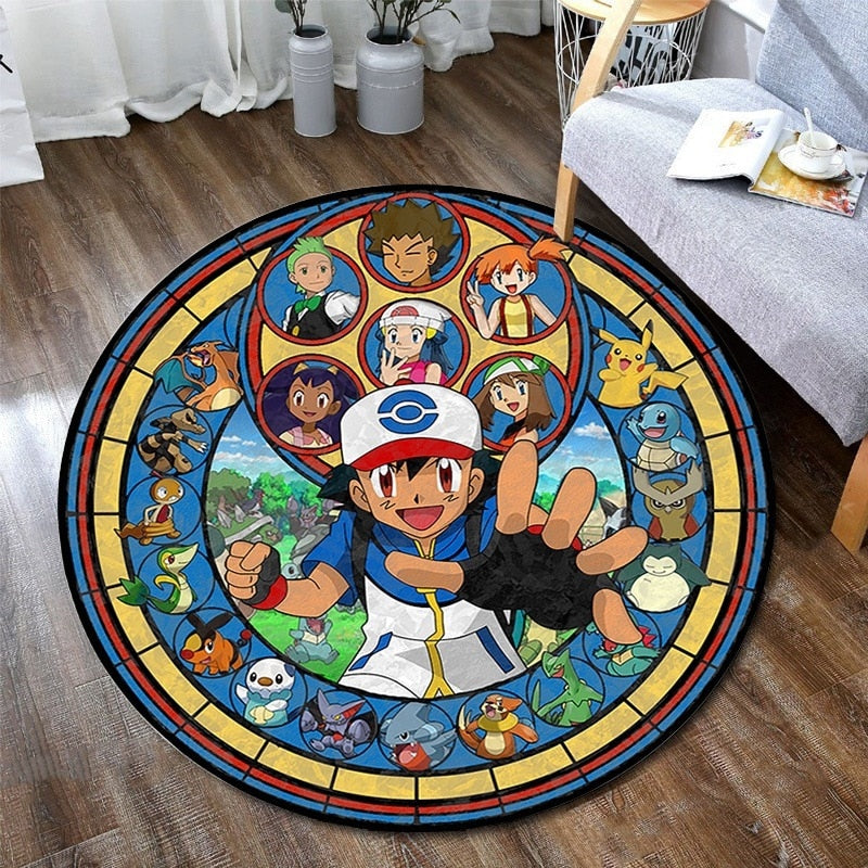 Tapis rond Pokemon Sacha