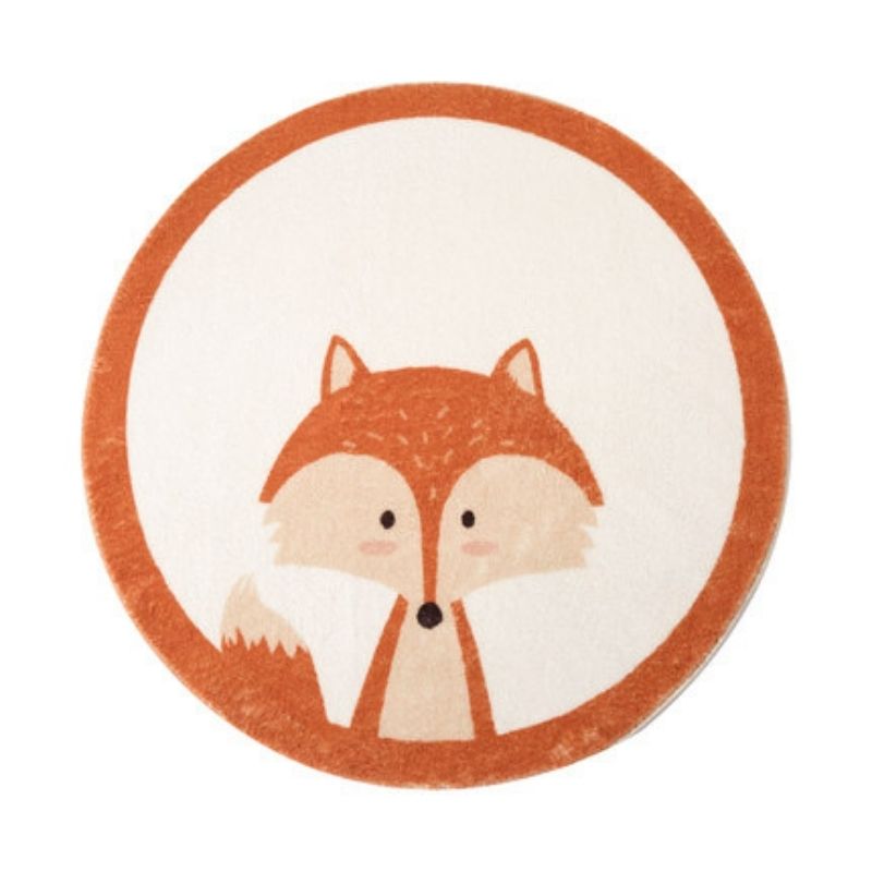 Tapis rond renard pour chambre enfant