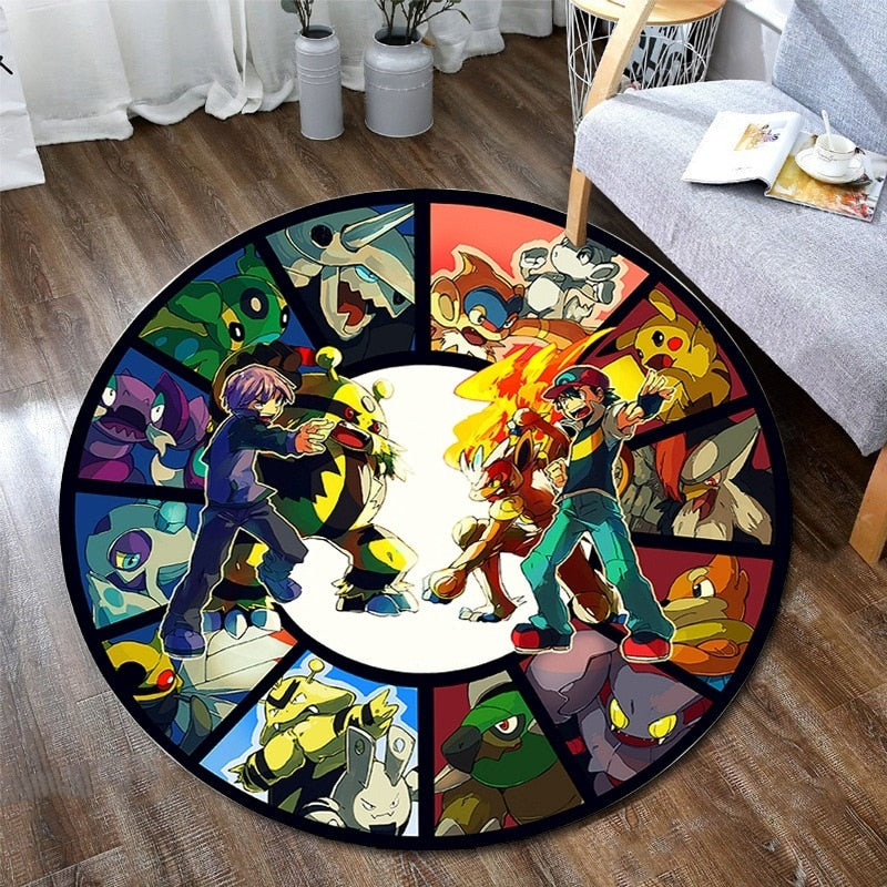 Tapis rond Pokemon Sacha