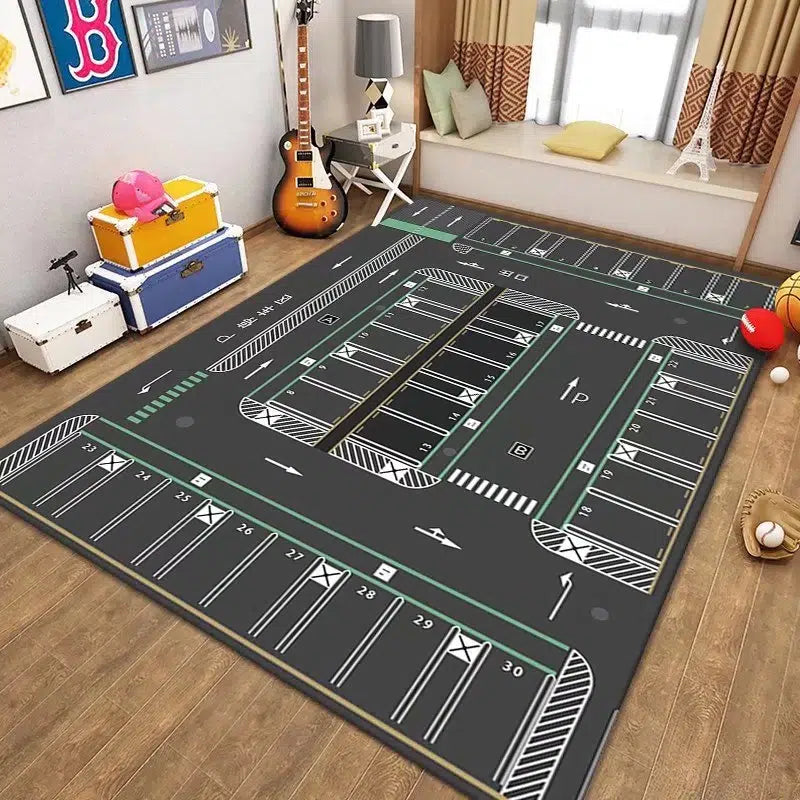 Tapis circuit de voiture parking pour chambre d'enfant