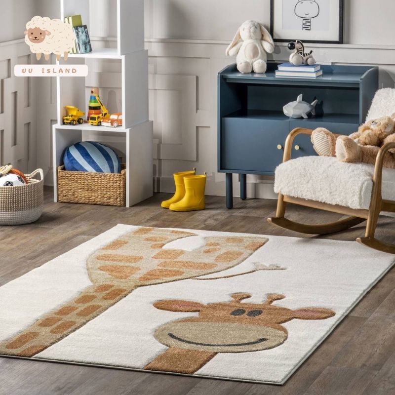 Tapis chambre enfant girafe