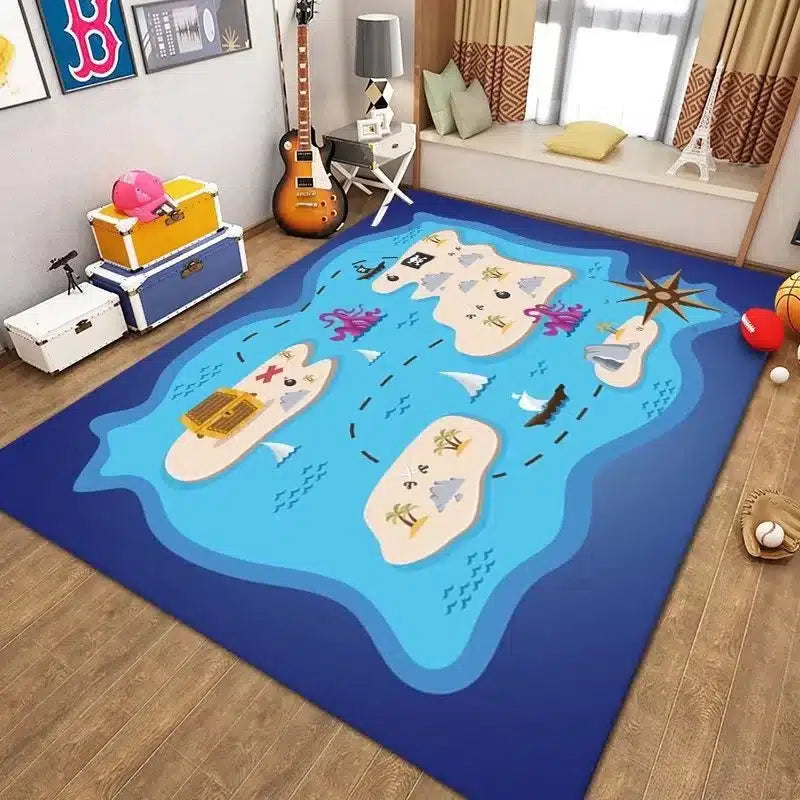 Tapis de jeu bateaux pirates pour enfant