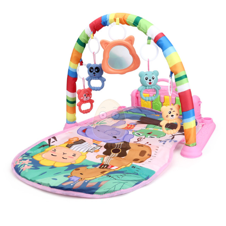 tapis de jeu bébé musical rose