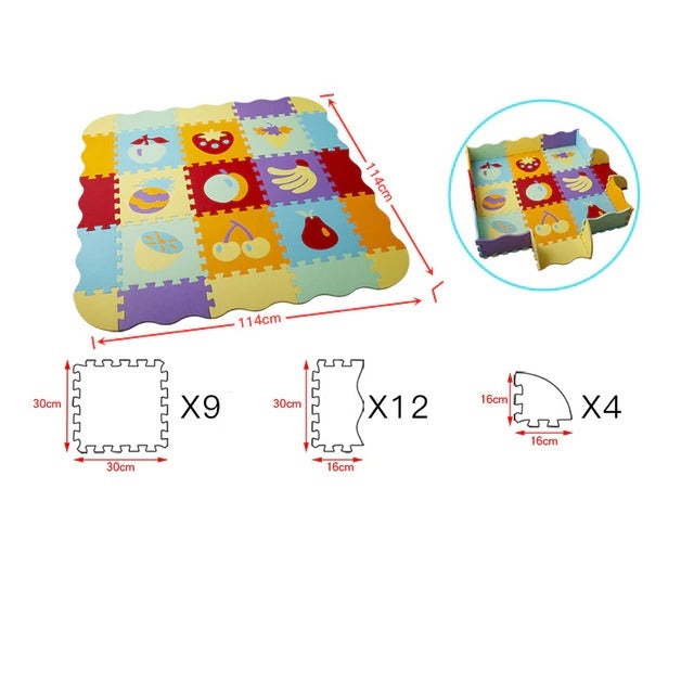 Tapis mousse fruits avec clôture