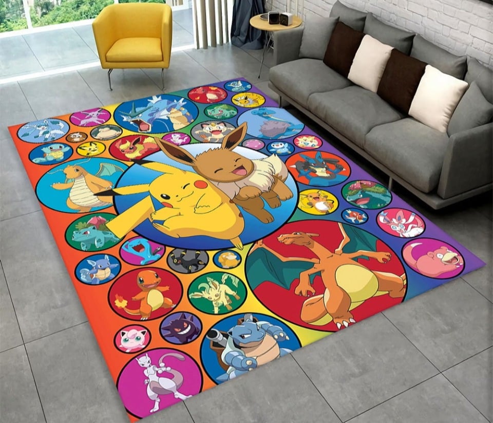 Tapis Pokemon pour chambre d'ado