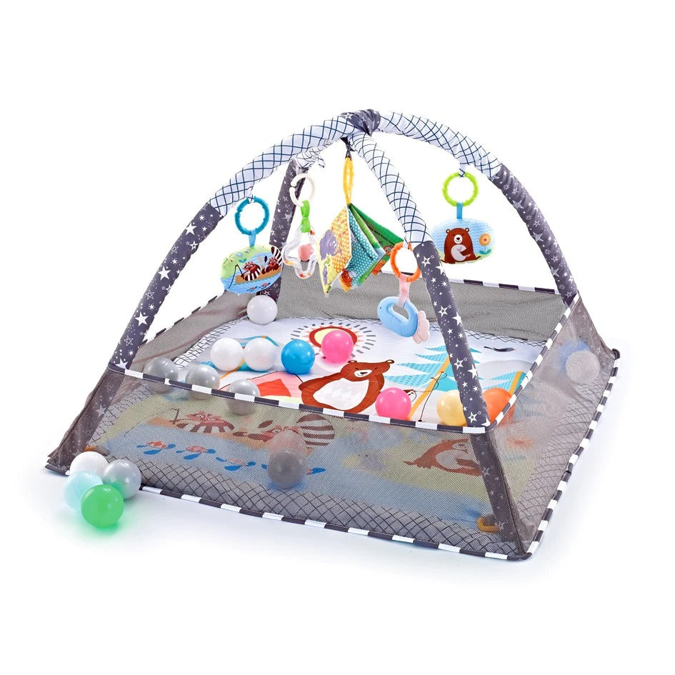 Tapis d'éveil gris de jeux pour bébé
